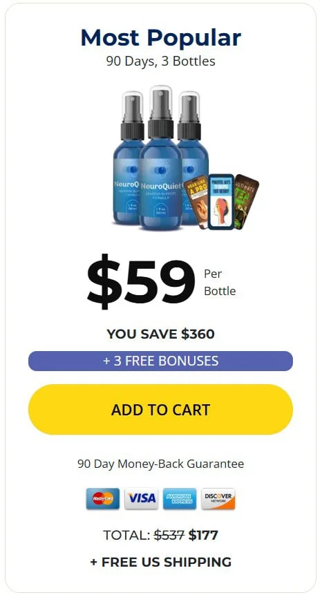 Neuroquiet Supplement - 3 bottle Pricing